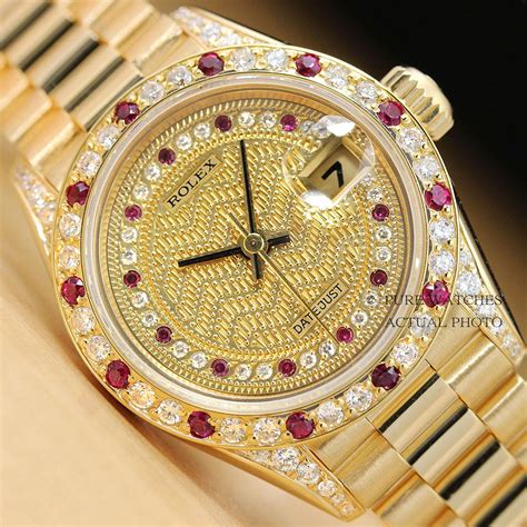 rolex with rubies and diamonds|rolex watch diamond bezel prices.